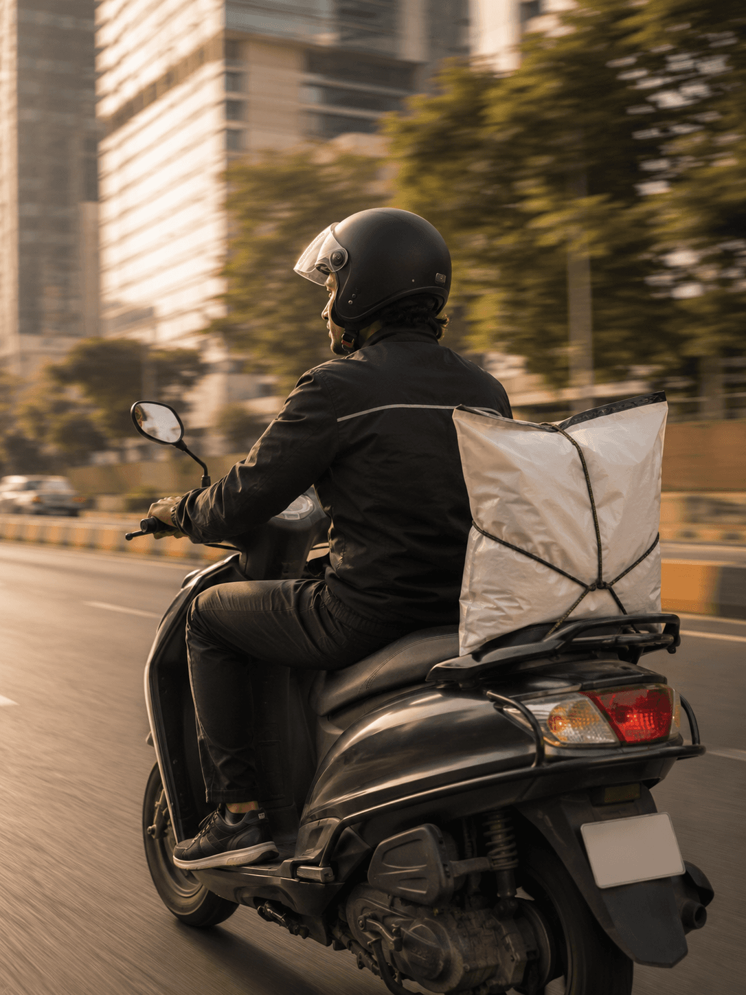 Rider on road