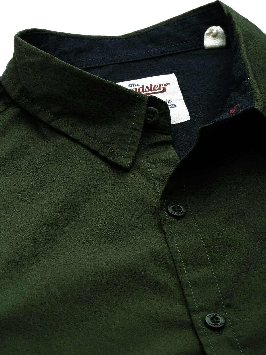 Roadster Men Olive Green Cotton Casual Shirt — view 2