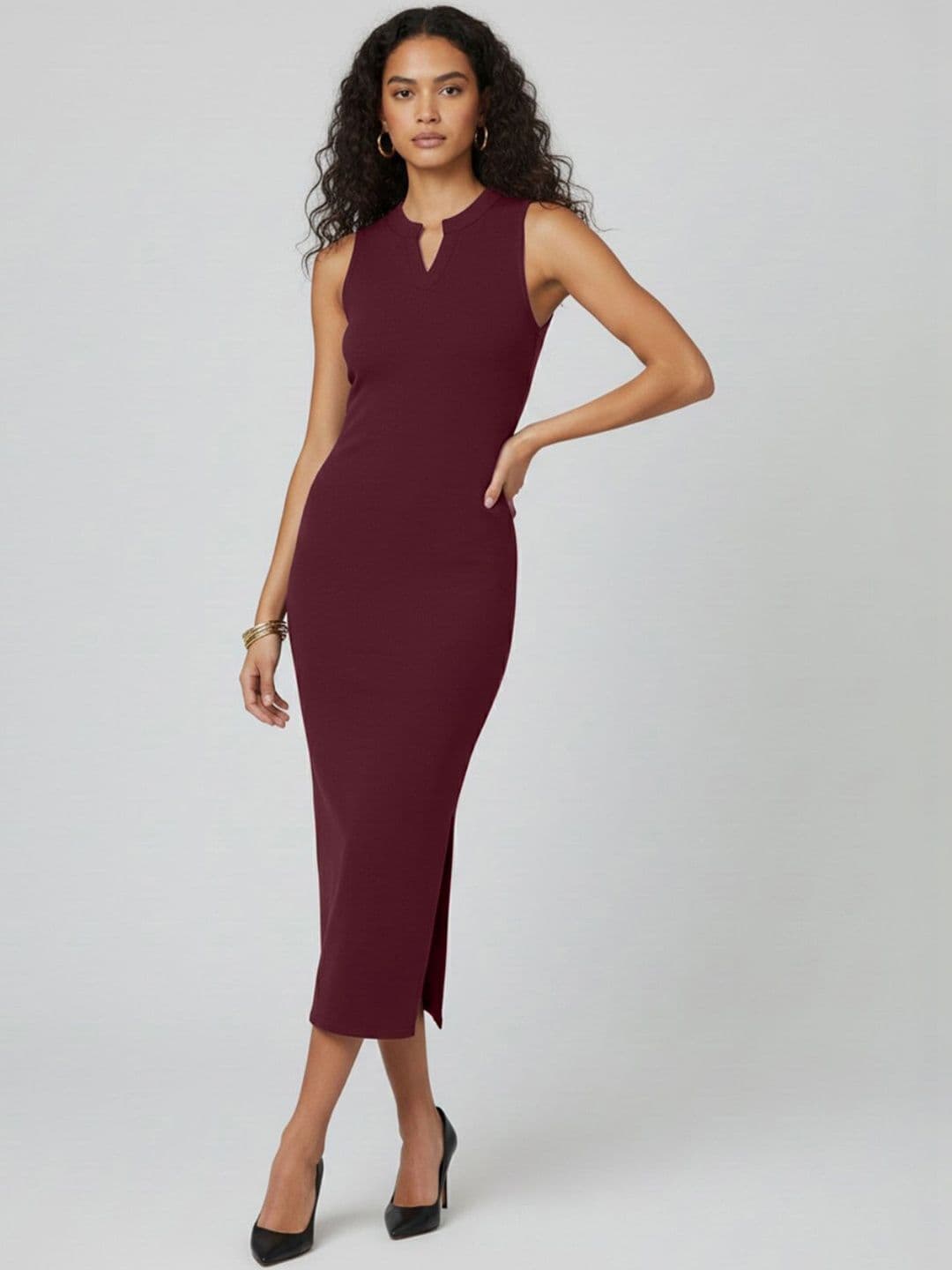 glitchez Sheath Midi Dress