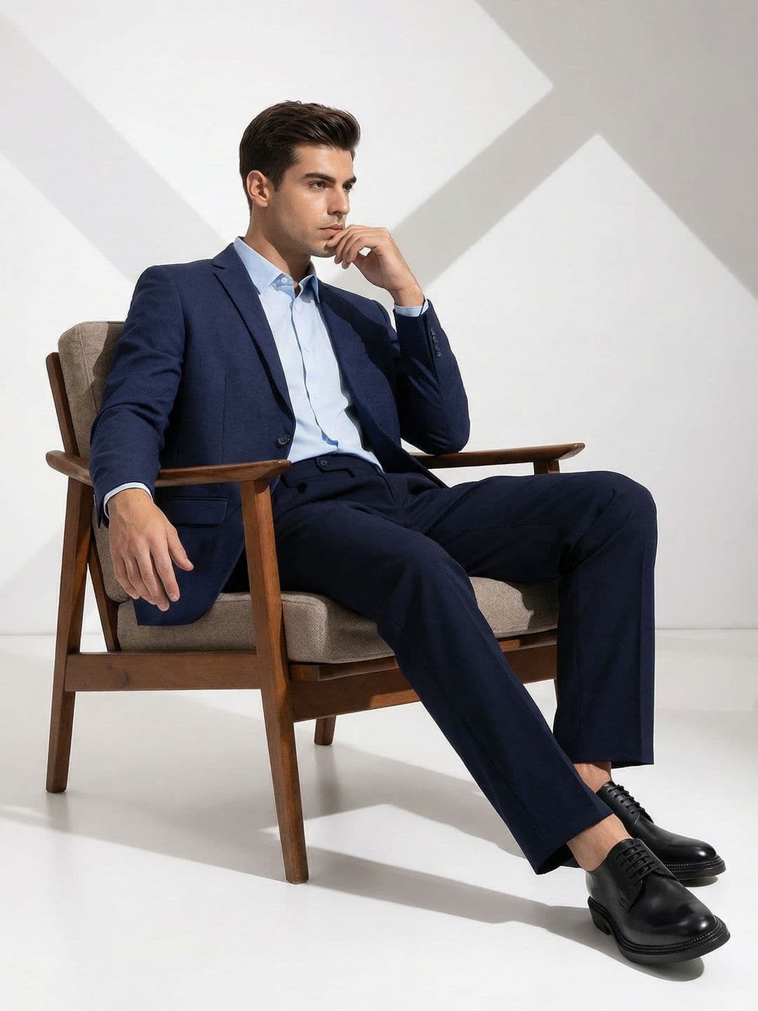 Invictus Regular Fit Notched Lapel Collar Formal Blazer — view 3