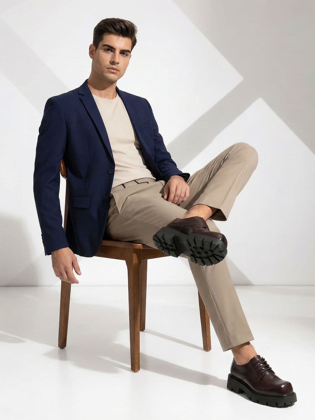 Invictus Regular Fit Notched Lapel Collar Formal Blazer — view 3
