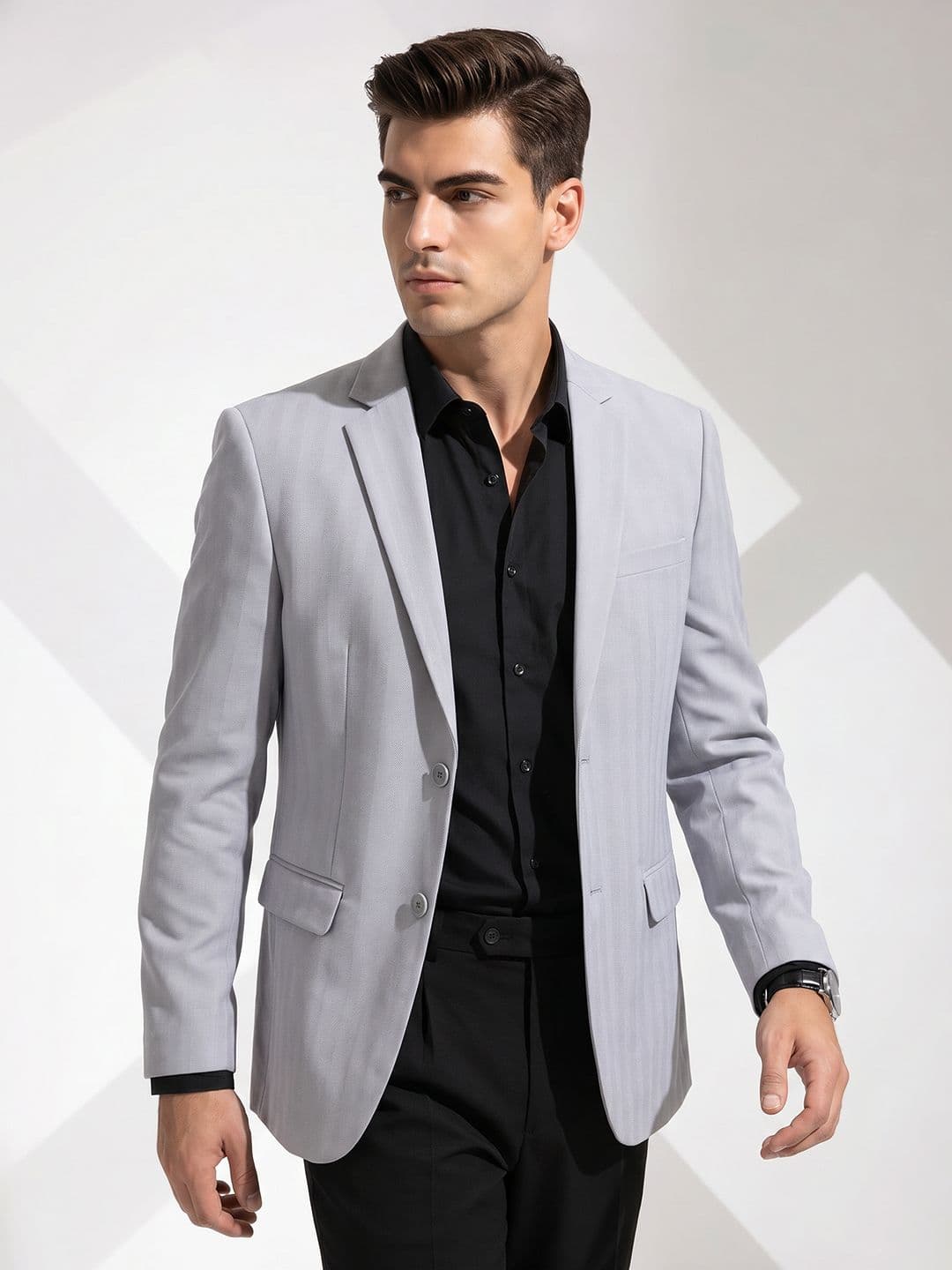 Invictus Single-Breasted Notched Lapel Formal Blazer