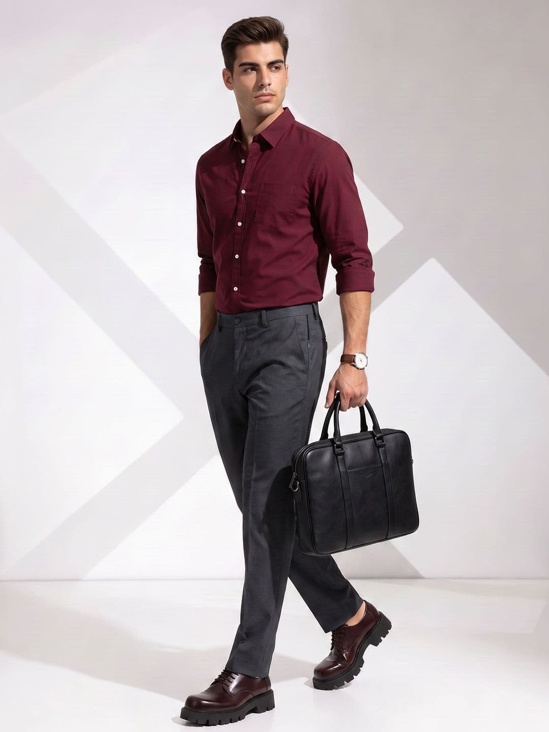 Invictus Men Tapered Fit Formal Trouser — view 4