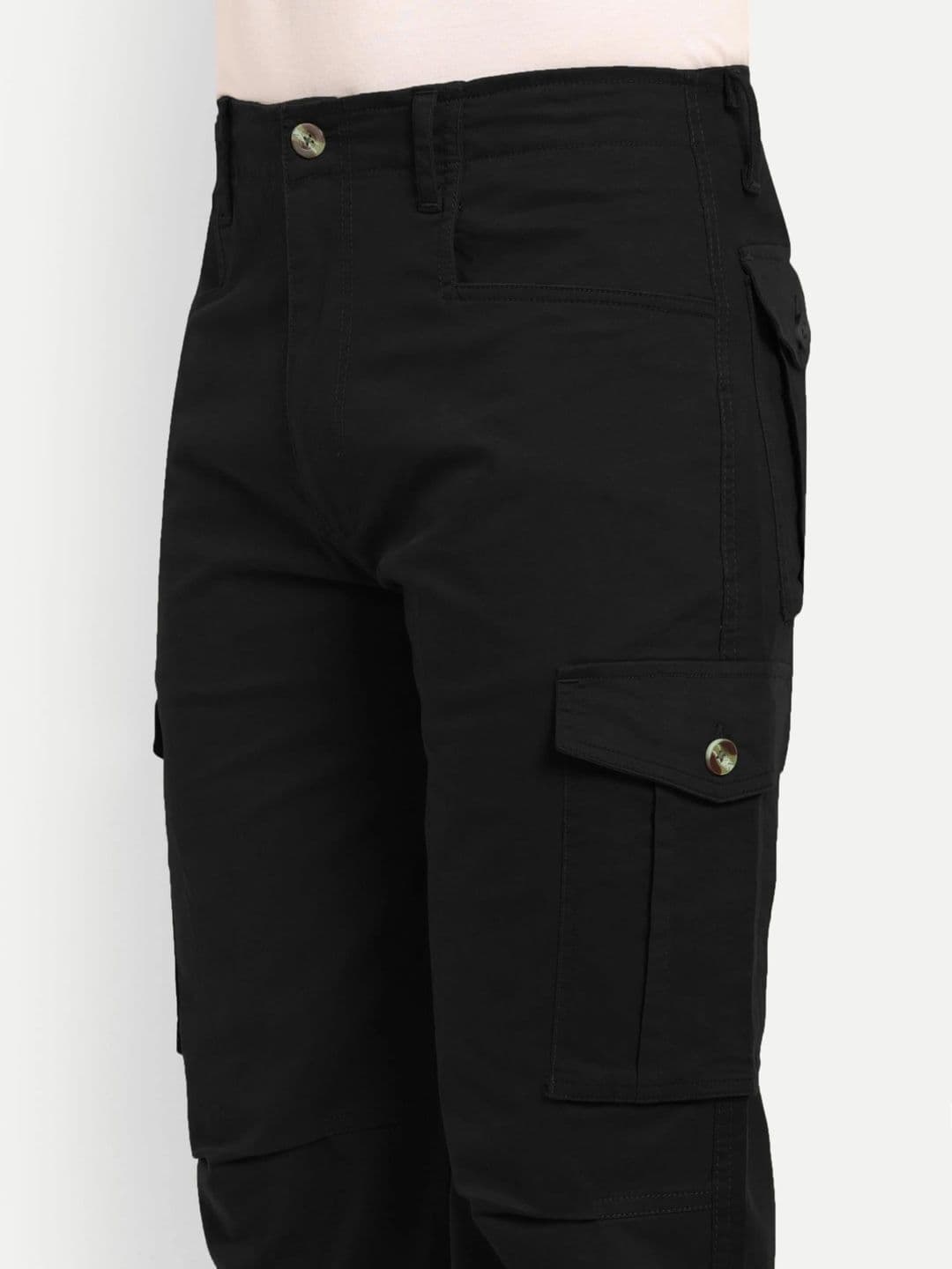 Neulknot Men Straight Fit Cargos Trousers — view 5