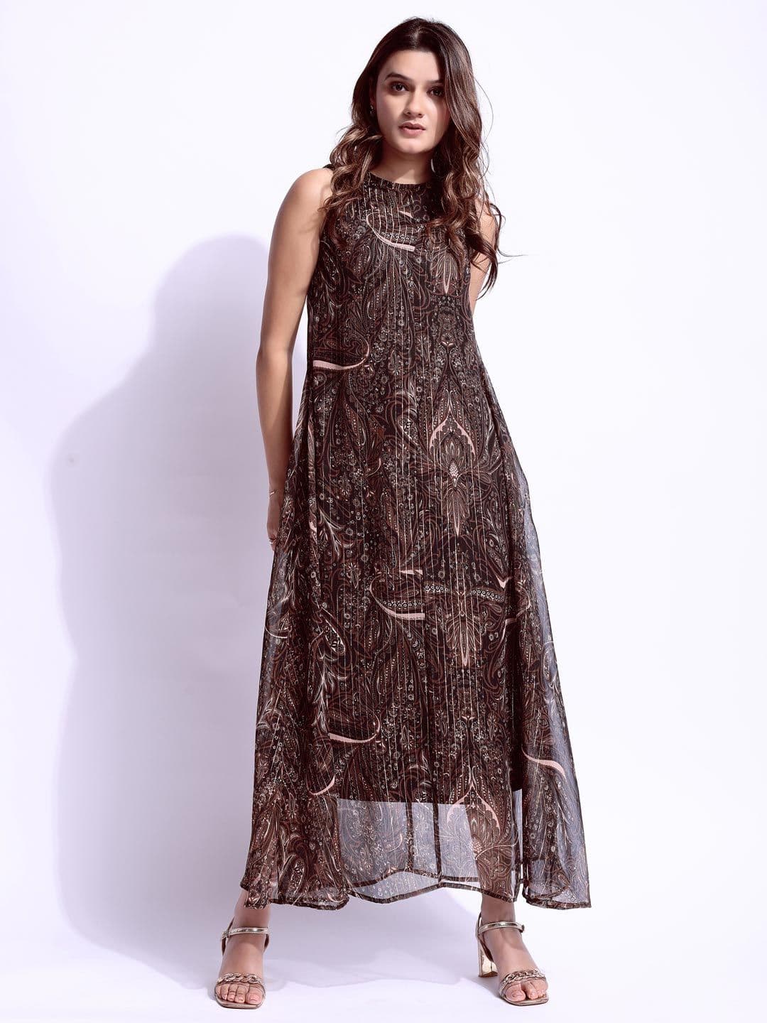 All About You Print Chiffon A-Line Maxi Dress — view 3