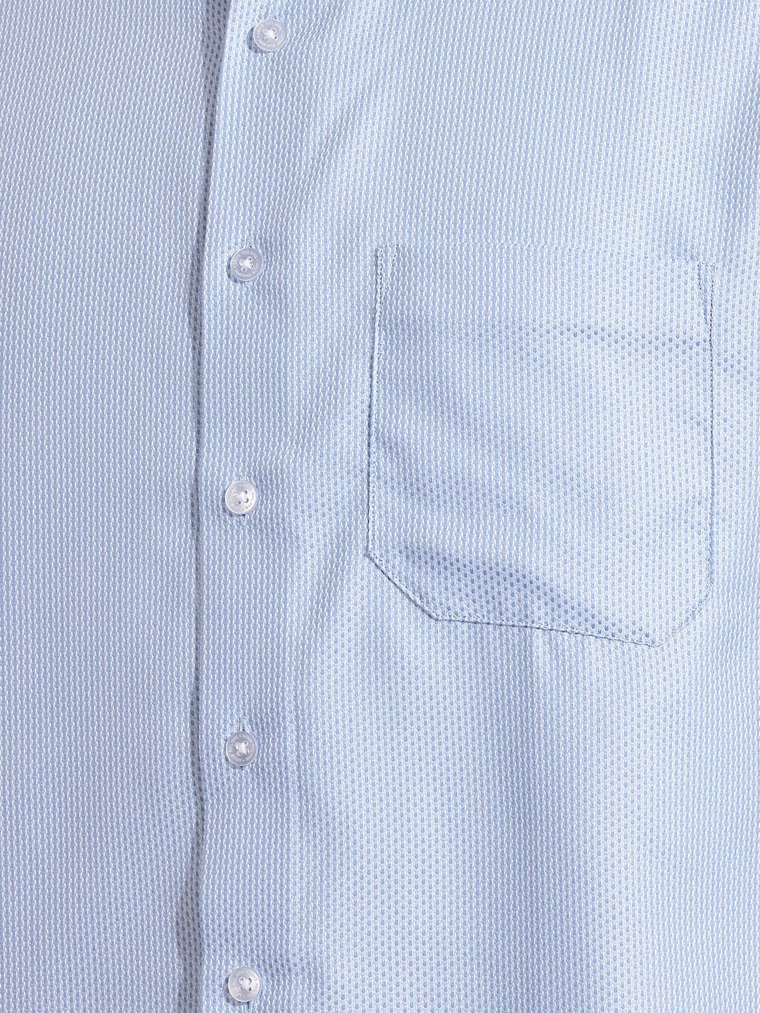 Louis Philippe Textured Pure Cotton Formal Shirt — view 4