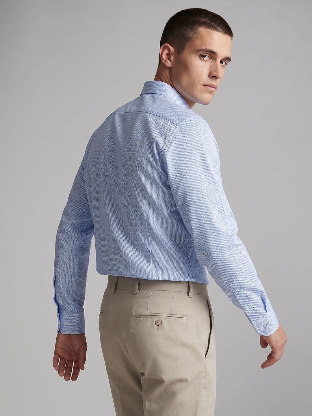 Louis Philippe Textured Pure Cotton Formal Shirt — view 2