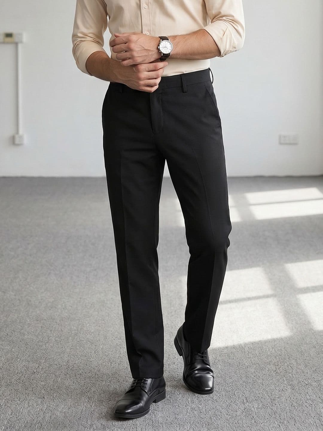 Invictus Men Slim Fit Formal Trousers