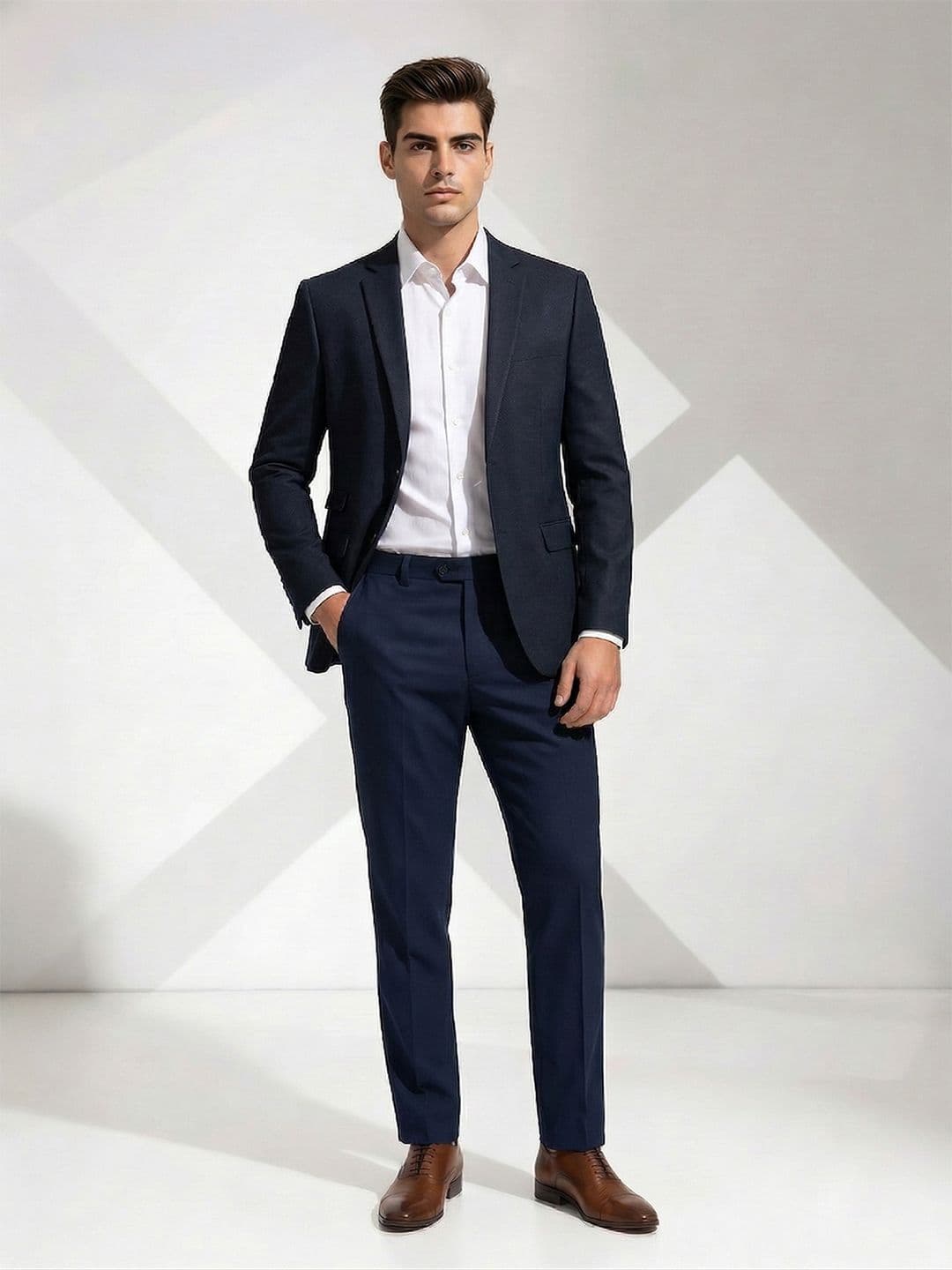 Invictus Self Design Single-Breasted Formal Blazer — view 4