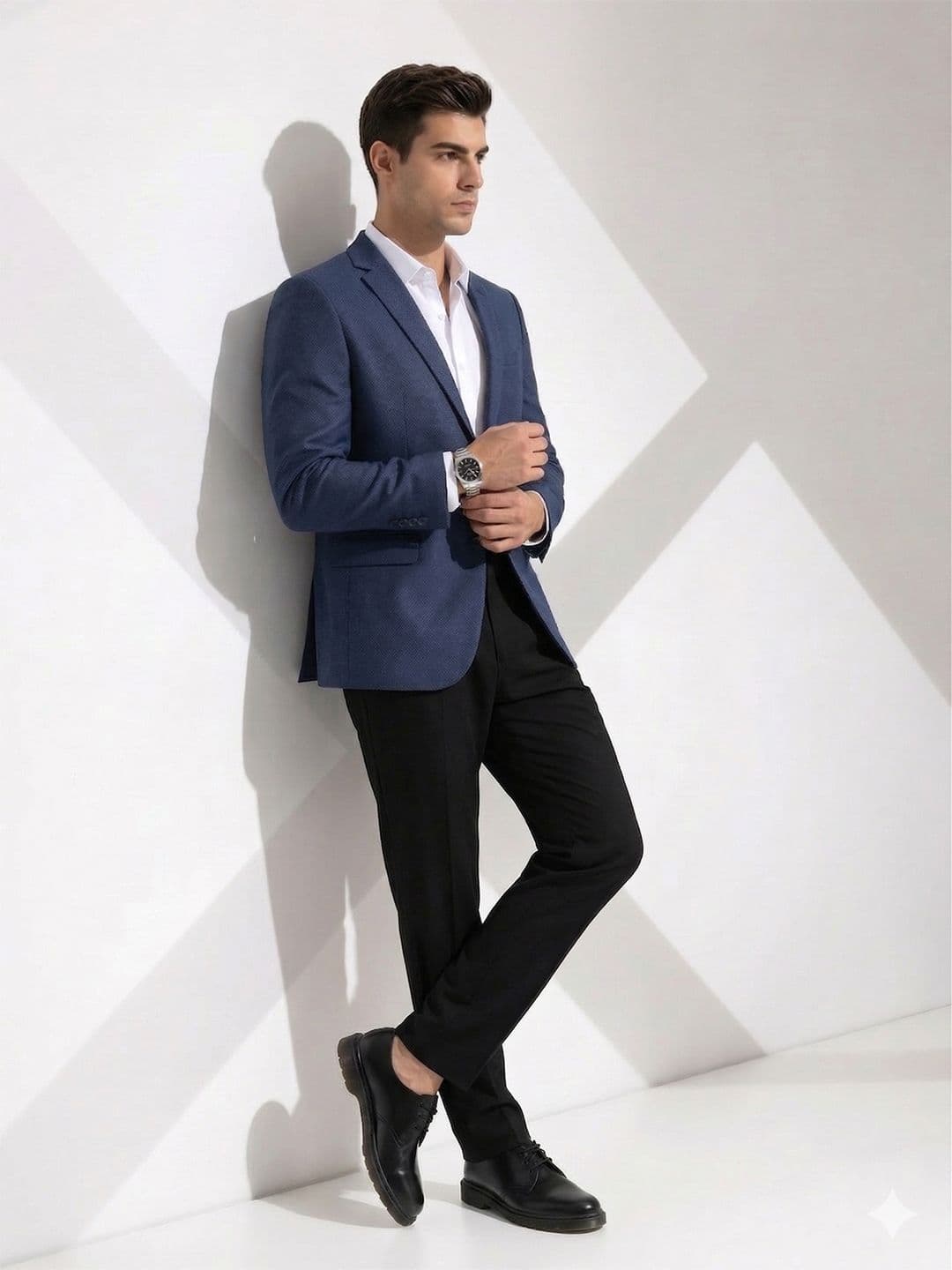 Invictus Self Design Single-Breasted Formal Blazer — view 4