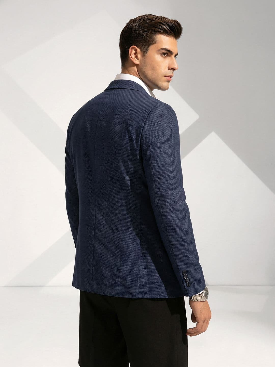Invictus Self Design Single-Breasted Formal Blazer — view 3