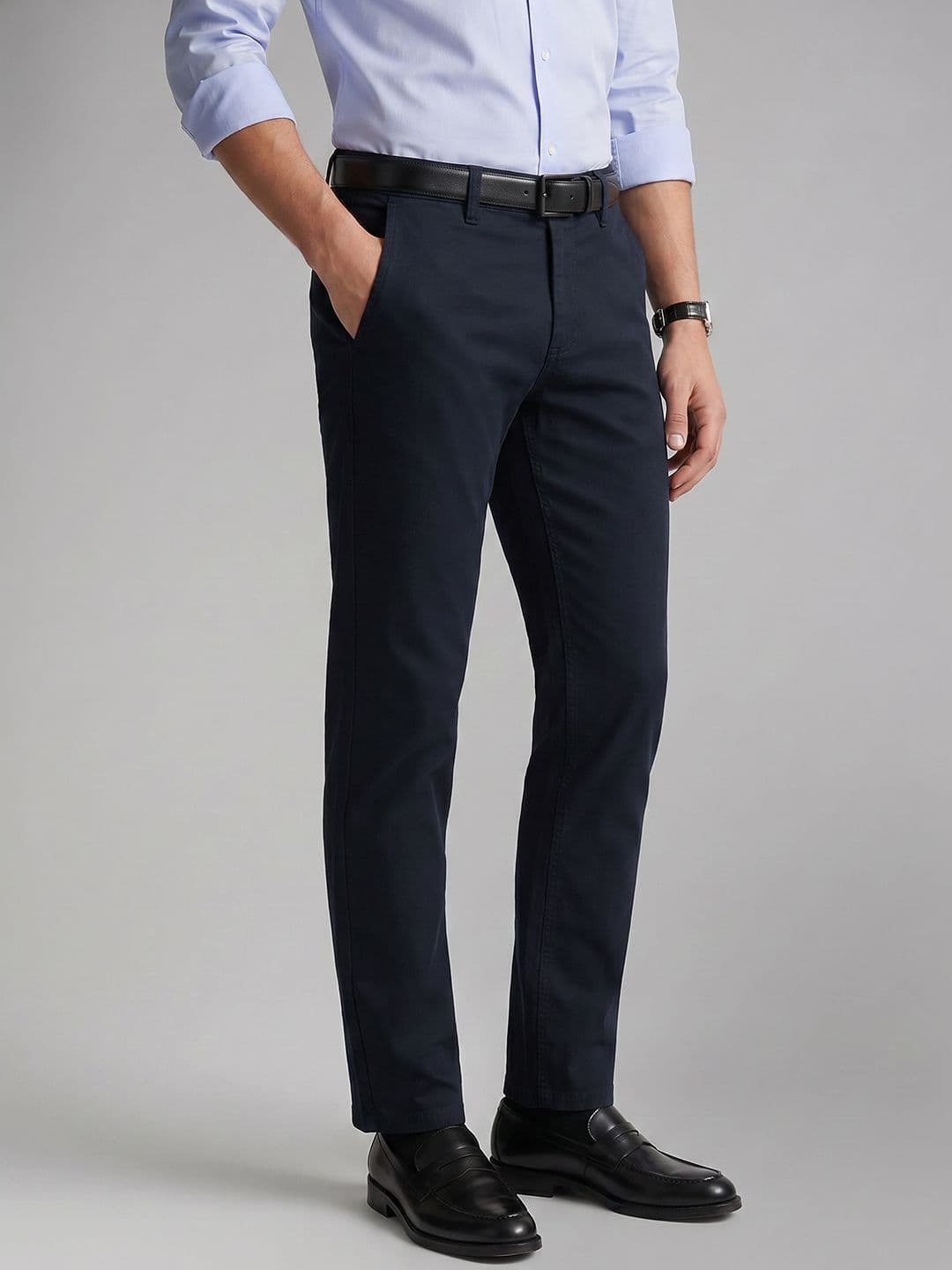 Van Heusen Men Slim Fit Formal Trousers