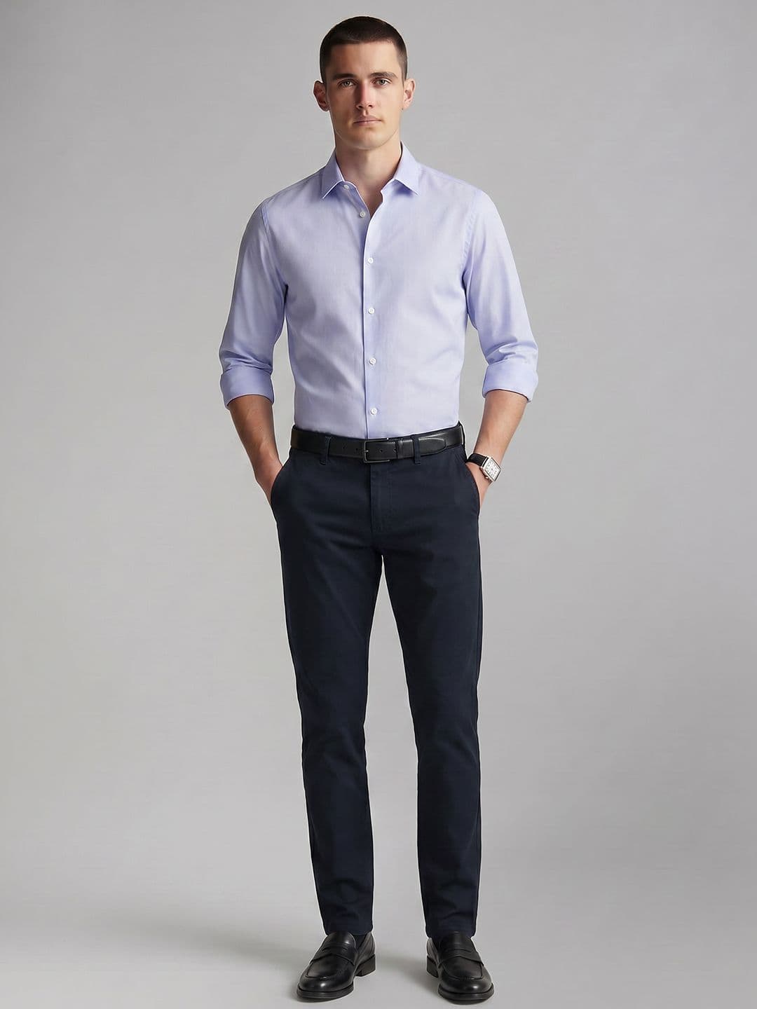 Van Heusen Men Slim Fit Formal Trousers — view 3
